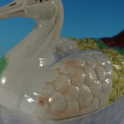 Staffordshire Pottery Duck Tureen