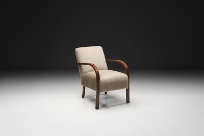 Stained Beech Armchair Denmark ca 1930s