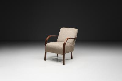 Stained Beech Armchair Denmark ca 1930s