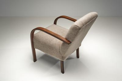 Stained Beech Armchair Denmark ca 1930s