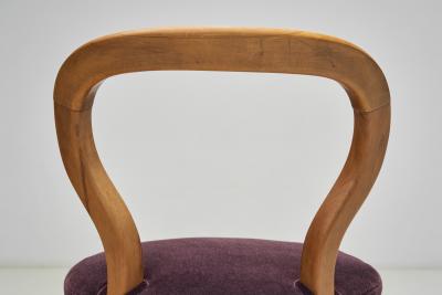 Stained Beech Side Chair with Upholstered Seat Europe ca 19th Century