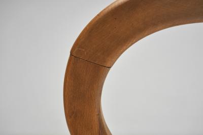 Stained Beech Side Chair with Upholstered Seat Europe ca 19th Century