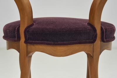 Stained Beech Side Chair with Upholstered Seat Europe ca 19th Century