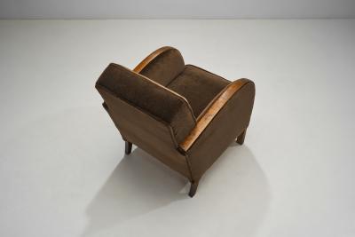 Stained Birch Art Deco Armchairs Europe ca 1930s
