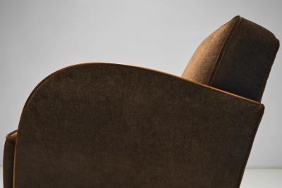 Stained Birch Art Deco Armchairs Europe ca 1930s