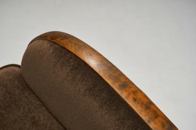 Stained Birch Art Deco Armchairs Europe ca 1930s