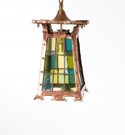 Stained Glass and Riveted Copper Lantern