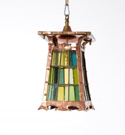 Stained Glass and Riveted Copper Lantern