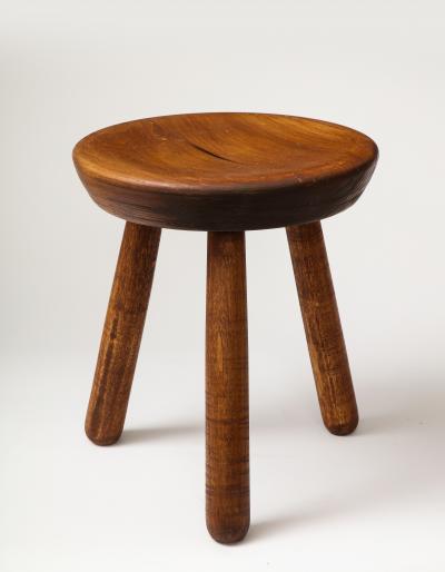 Stained Pine Milking Stool 21st C 