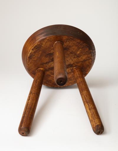 Stained Pine Milking Stool 21st C 