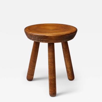 Stained Pine Milking Stool 21st C 
