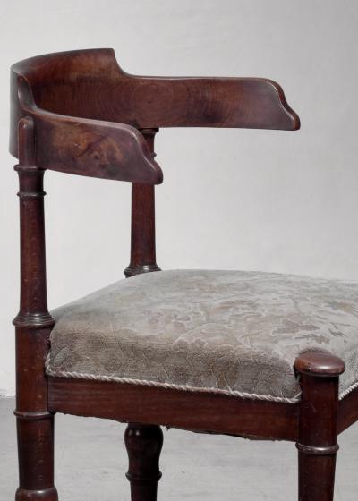 Stained beech side chair