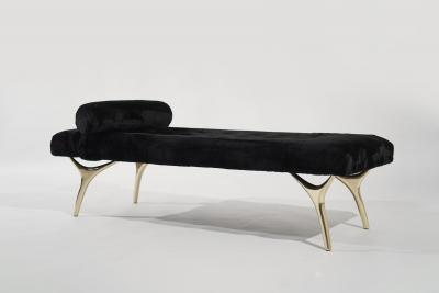 Stamford Modern Crescent Daybed in Polished Brass by Stamford Modern