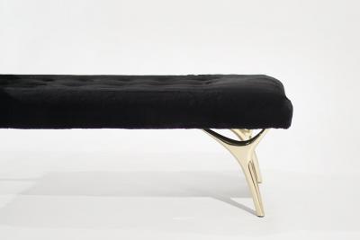 Stamford Modern Crescent Daybed in Polished Brass by Stamford Modern