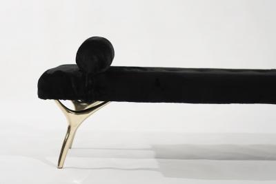 Stamford Modern Crescent Daybed in Polished Brass by Stamford Modern