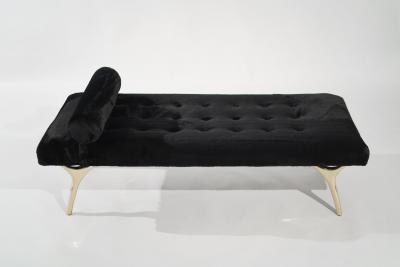 Stamford Modern Crescent Daybed in Polished Brass by Stamford Modern