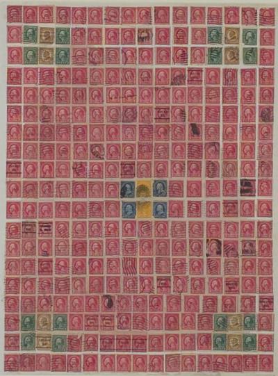 Stamp Art Collage U S A circa 1910