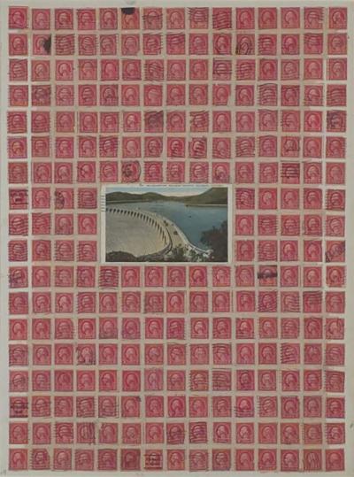 Stamp Art Collage U S A circa 1910
