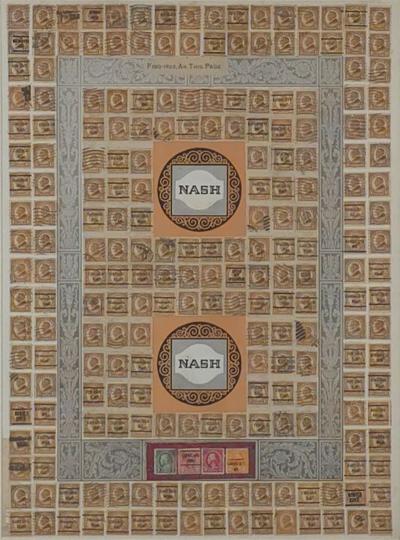 Stamp Art Collage U S A circa 1910
