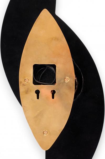 Stan Usel Pair of black resin sconces and agates by Stan Usel