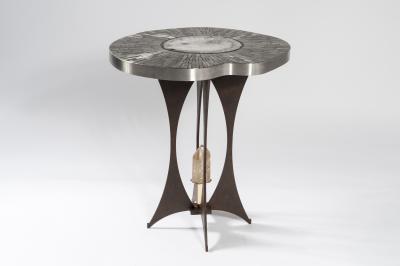 Stan Usel Pair of pedestale Tables by Stan Usel