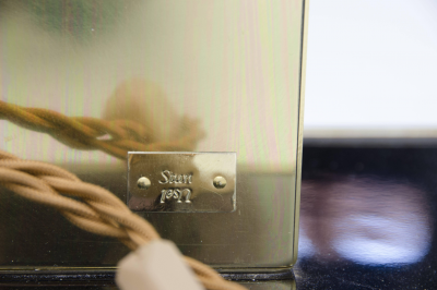 Stan Usel Unique floor lamp in mosaic brass by Stan Usel