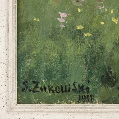 Stanislav Yulianovich Zhukovsky Russian Impressionist painting of a meadow by Zhukovsky