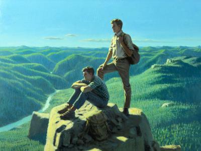 Stanley W Galli Above It All Two Young Men on Mountain Top Martin Luther King Issue