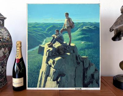 Stanley W Galli Above It All Two Young Men on Mountain Top Martin Luther King Issue