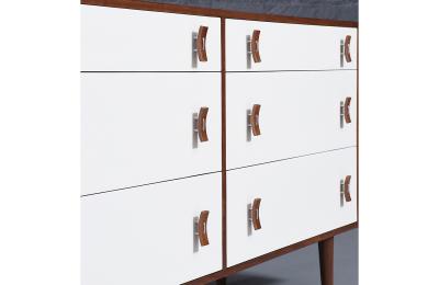 Stanley Young California Modern 6 Drawer Two Tone Lacquered Dresser by Stanley Young