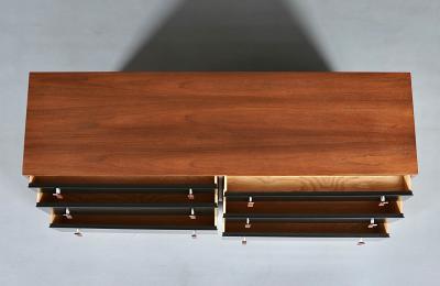 Stanley Young California Modern Two Tone Black Lacquered Dresser by Stanley Young