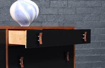 Stanley Young California Modern Two Tone Black Lacquered Dresser by Stanley Young