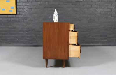 Stanley Young Stanley Young Walnut 6 Drawer Dresser for Glenn of California