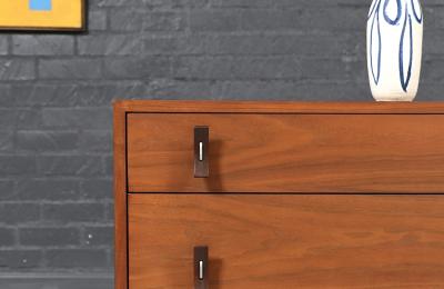 Stanley Young Stanley Young Walnut 6 Drawer Dresser for Glenn of California