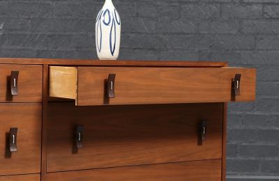 Stanley Young Stanley Young Walnut 6 Drawer Dresser for Glenn of California