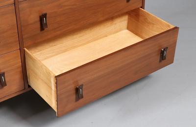 Stanley Young Stanley Young Walnut 6 Drawer Dresser for Glenn of California