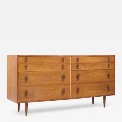 Stanley Young Stanley Young for Glenn of California Mid Century Walnut 8 Drawer Lowboy Dresser