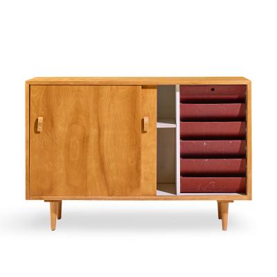 Stanley Young Stanley Young for Glenn of California Mid Century Walnut Sliding Door Credenza