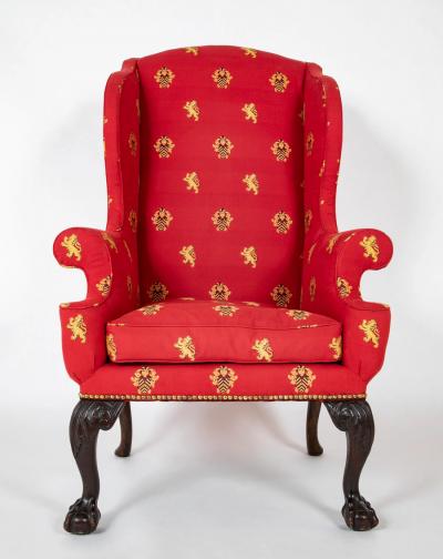 Stately George II Wing Chair with Ball Claw Knees