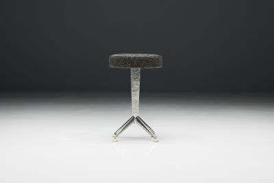 Steel Art Deco Bar Stools Belgium 1950s