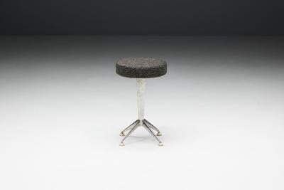 Steel Art Deco Bar Stools Belgium 1950s