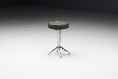 Steel Art Deco Bar Stools Belgium 1950s