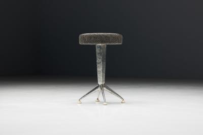 Steel Art Deco Bar Stools Belgium 1950s