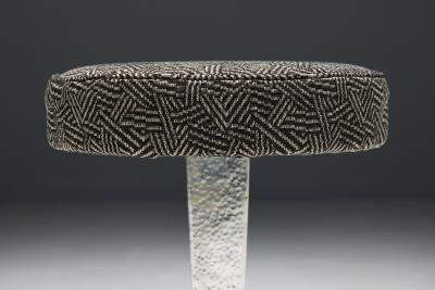 Steel Art Deco Bar Stools Belgium 1950s