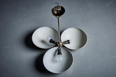 Steel Pendant Lamp Art Deco Germany 1930s