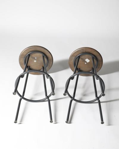 Steel and Brushed Aluminum Stool United States 20th C