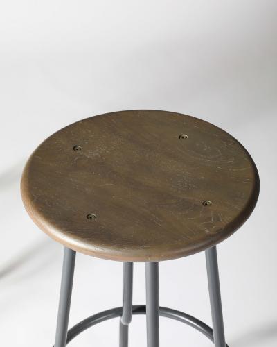 Steel and Brushed Aluminum Stool United States 20th C