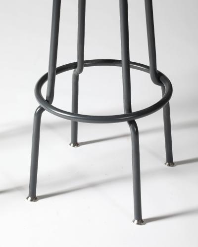 Steel and Brushed Aluminum Stool United States 20th C