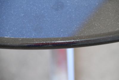 Steelcase 38 Diameter Round Granite Table with Stainless Base
