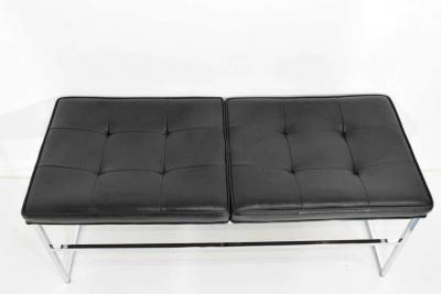 Steelcase Co Bench in Chrome and Leather by Steelcase